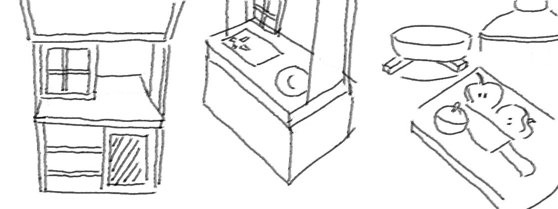 Mood board with neutral palettes